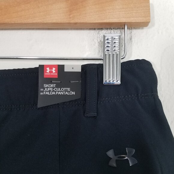 NWT Under Armour Skort Skirts with Pockets Black Size 6 - Picture 5 of 7